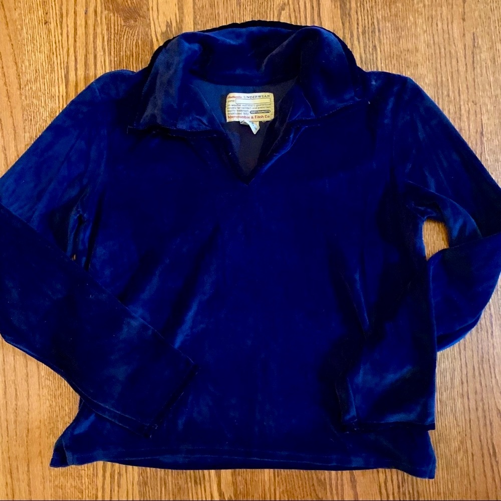 Abercrombie vintage stretch velour and velvet top